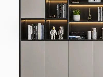 decoration Bookcase Modern monomer Cabinets 3D model