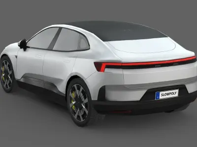 Polestar 4 2024 Low-poly 3D model