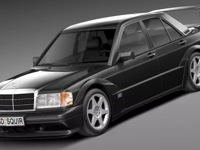 Mercedes-Benz 190E W201 Evolution II 1990 3D model