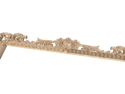 Frame-023 antique ornate frame 3D model