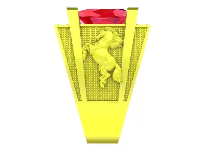 Luxury Gemstone Men Ring 3D Model 4416 3D print model