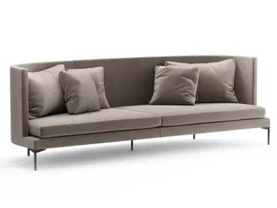 Living Divani sofa Clan 4seats 3D model