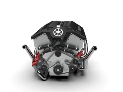 V12 Engine Model with native file Solidworks  3D model