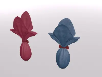Easter eggs Low-poly 3D model