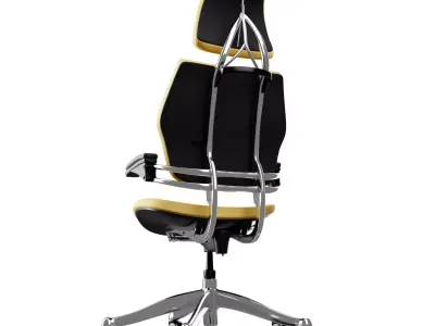 office chair with headrest 3D model