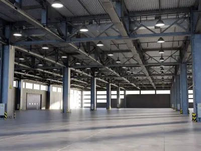 Warehouse Hipoly 3D Model 3D model