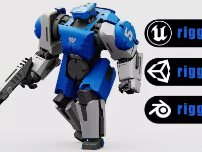 BATTLE DROID CRONOS  Rigged for Unreal Engine - Unity - MIXAMO 3D model