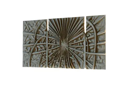 mural decor set wall panel 26 3D model