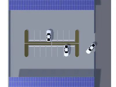 Solar parking layout 25-34 3D model