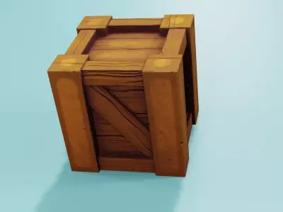 Stylized box Free low-poly 3D model