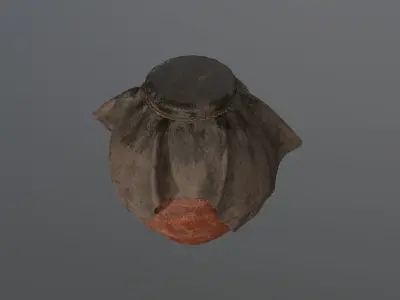 Oil Clay Pot Low-poly 3D model