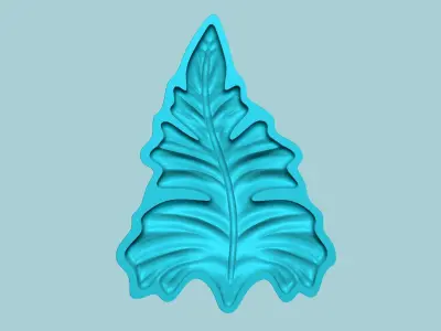 Fern Leaf Mould 08 - Artificial EVA Molding 3D print model