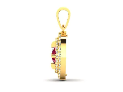 Women Pendant 3DM STL OBJ FBX Render Details 3D print model 4