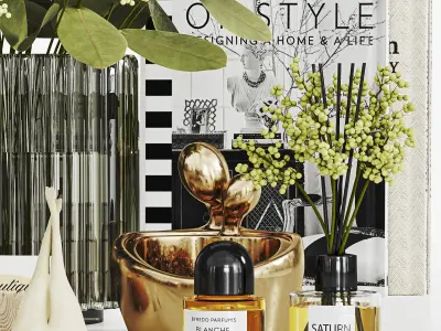 Decorative Set 028 Low-poly 3D model