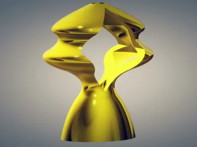 Modern Dual Heads Sculpture  3D print model