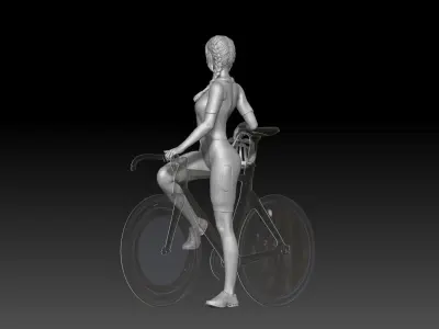 bicycle girl 2 3D print model