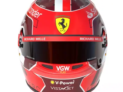 F1 Charles Leclerc Helmet 2024 3D model