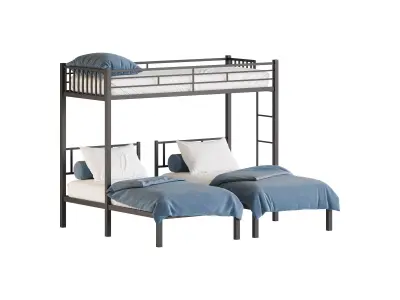 Metal Triple Bunk Beds 3D model