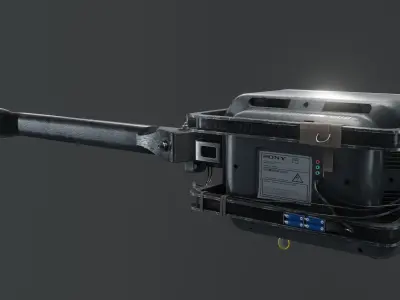 CRT TV Shamisen - Telesen Low-poly 3D model