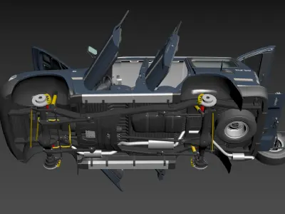 1997 Toyota Land Cruiser J80 Low-poly 3D model