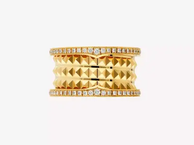 BULGARI - B ZERO 1 RING - FOUR BAND WITH DIAMOND BANDS 3D print model