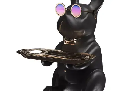 French Bulldog Decor Low-poly 3D model