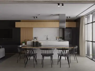 Photo Realistic Interior Scene Low-poly 3D model