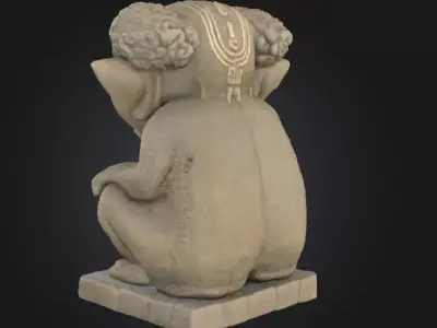 Tribal Guardian Idol Low-poly 3D model