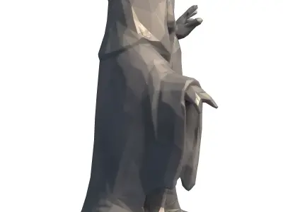 Low Poly Halloween Ghost Geometric Ghost Sculpture  3D print model