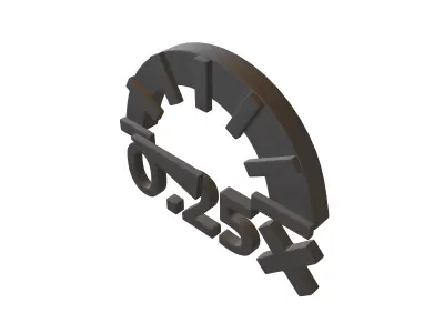 Speed 0 point 25 Symbol v1 001 Low-poly 3D model