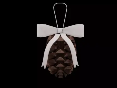 Christmas Pine Cone Low-poly 3D model purchase