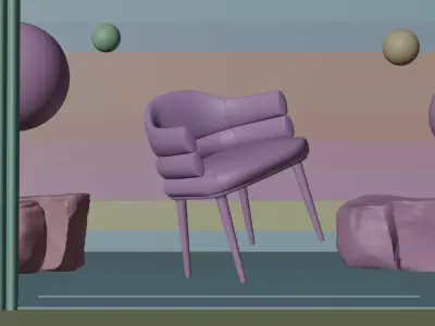 Abstract Rendering Scene Ready Project 3D model
