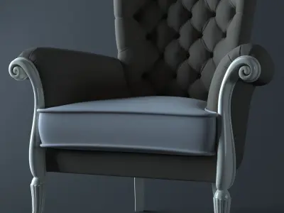 6 Classic Armchairs Free 3D model