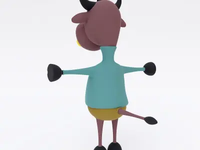 Cartoon buffalo 3d model 3D model