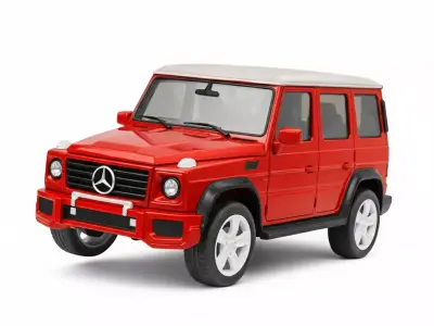 Vibrant Modern Luxury SUV Low-poly 3D model