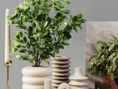 Decorative Set 227 Low-poly 3D model