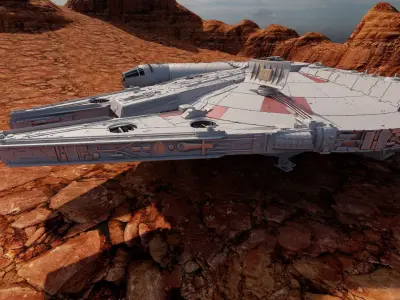 Millennium Falcon with Interior 3D model