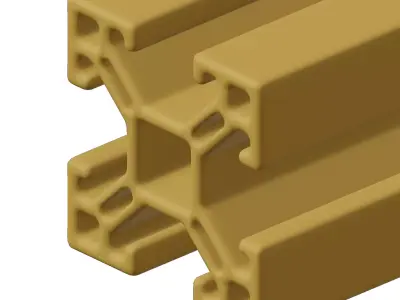 Plastic Square Extrusion Profile Toy 3D model