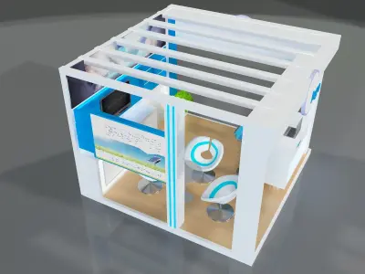 Booth Exhibition Stand a131 3D model