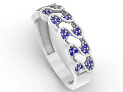Jewelry Diamond Ring Model RG25 Free 3D print model