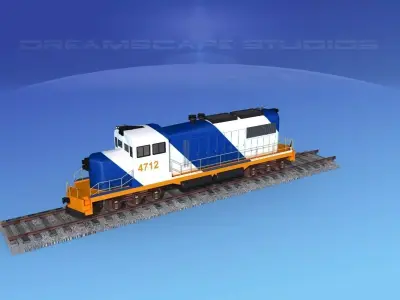 Diesel Locomotive V12 3D model