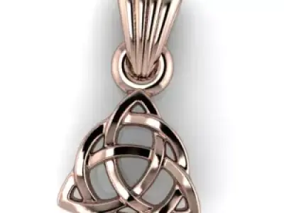 Celtic Trinity Pendant Necklace Charm Jewelry 3D print model