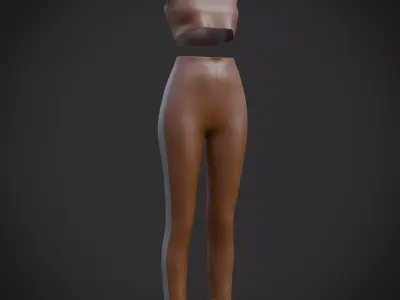 3D Female outfit - Gym wear Low-poly 3D model