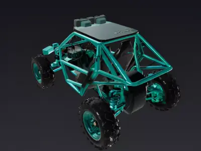 Rock bouncer Low-poly 3D model