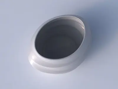 Bowl compressed 2 with pronounced horizontal sections 3D print model