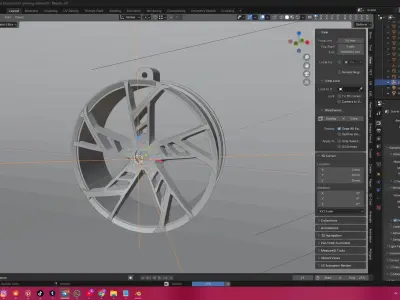 rc car rim keychain 3d print 3D print model