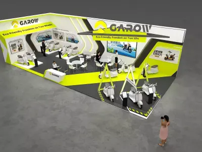 Two wheel car show 3D model