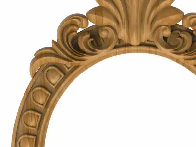Carved picture frame STL 3D model 79