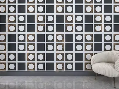 3d wall panel Low-poly 3D model