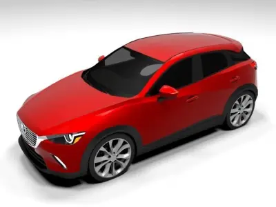 MAZDA CX3 LOWPOLY Low-poly 3D model